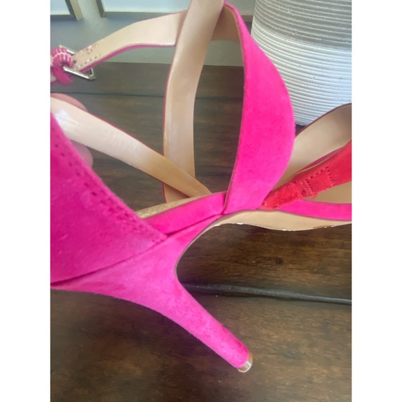 Vince Camuto Chakeetan Heels Sz 8.5 pink red strappy sandals prom - Picture 6 of 7